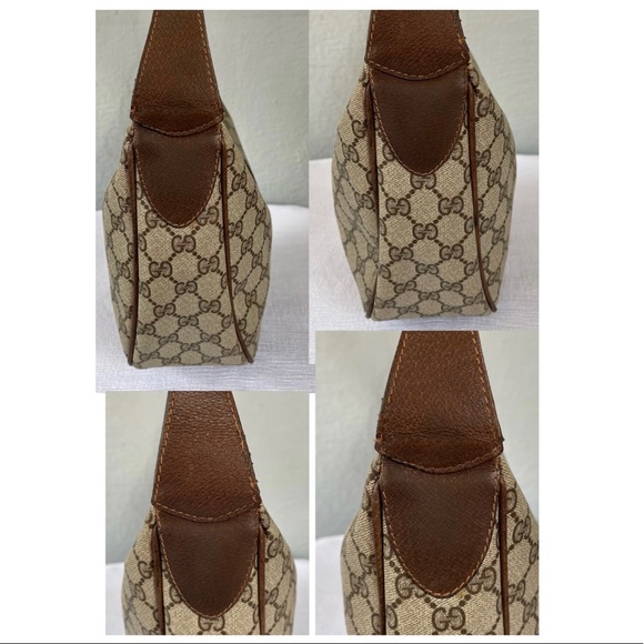 SOLD! 80’s GUCCI GG Supreme Ophidia Web PVC Half Moon Crescent Hobo Shoulder Bag - Picture 5 of 12